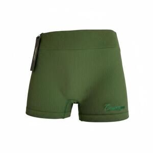 Civil Regime Ribbed Biker Shorts Green - Size L